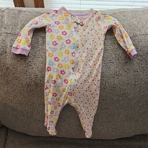 Floral Kids One Piece Pajamas